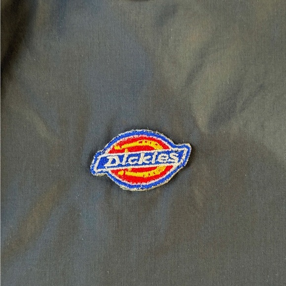 Dickies Girl Navy Blue Coach Jacket Windbreaker Snap Mesh Lined Size L - Picture 9 of 10